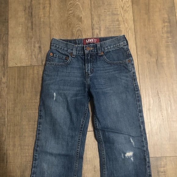 levi 527 boys jean 10 regular fit bootcut Mid rise blue denim pant 25x24 - Picture 3 of 5